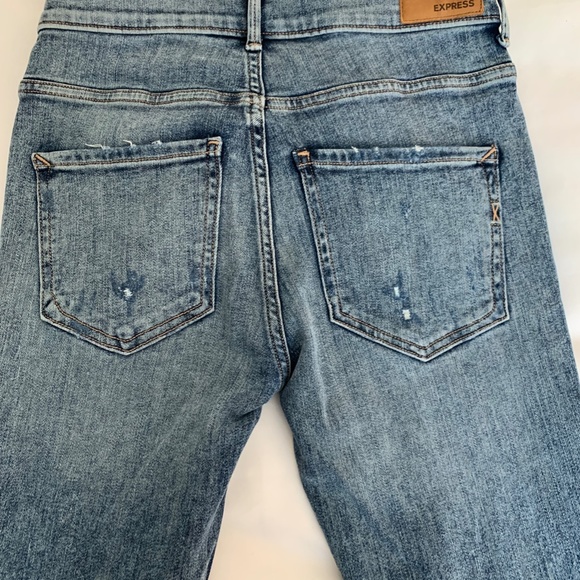 Express Jeans Bell Flare High Rise Stretch 0R - Picture 6 of 6